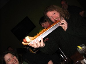 Chad's two-foot long sausage